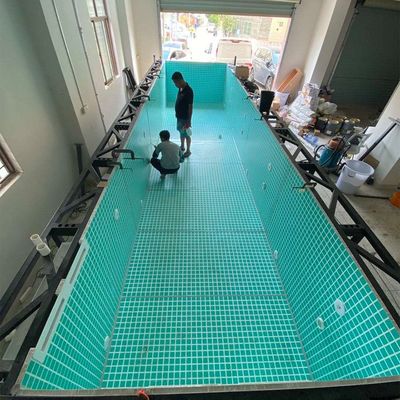 Endlose Funktion Prefab Pool mit Acryl-Panel Fenster und Edelstahlkonstruktion