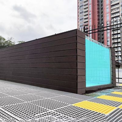 Einfache Installation 40 Fuß Schiffskontainer Schwimmbad mit Acrylfenster und Whirlpool