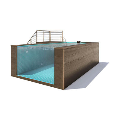 Durchsichtige Poolfenster auf dem Boden Kunststoff Bodenpool für individuelle Pooldesign im Hinterhof