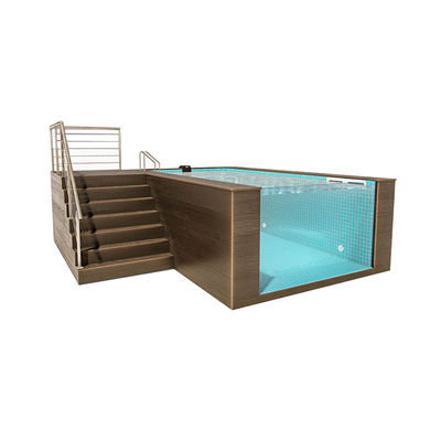 Durchsichtige Poolfenster auf dem Boden Kunststoff Bodenpool für individuelle Pooldesign im Hinterhof