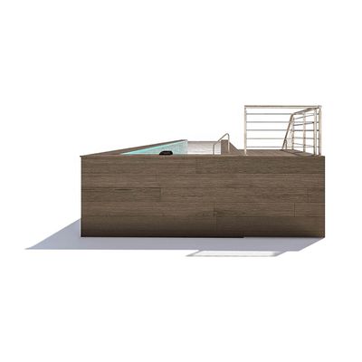 Verbundplatten Stahlstruktur FRP Akrylseitenplatten für Pool-Wasserparks