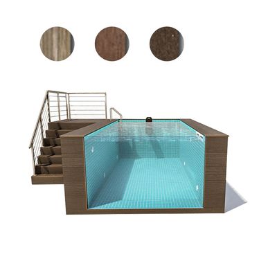 Vorgefertigter Schwimmbad im Hinterhof mit über dem Boden befindlichem Design und Luftpumpe
