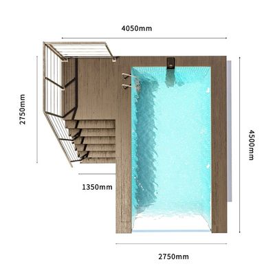 Vorgefertigter Schwimmbad im Hinterhof mit über dem Boden befindlichem Design und Luftpumpe