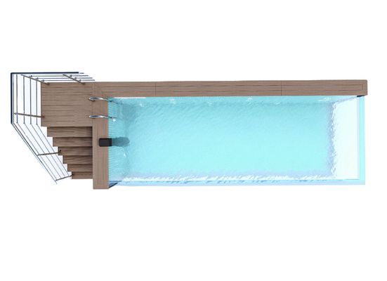 Acryl über dem Bodenrahmen Pool-Wasserreinigungssystem für modulares Schwimmbad