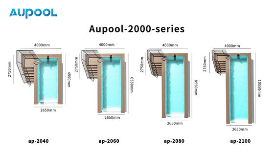 2080 Oberflächlich klares Acrylglas Glasfaserbad mit einfacher Installation