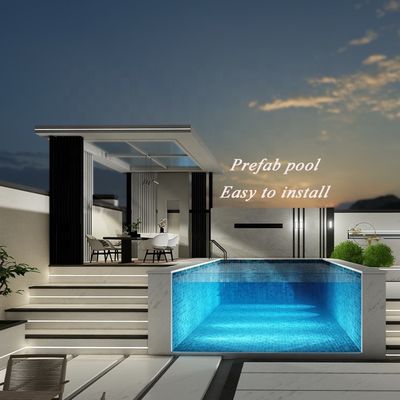 Acryl-Schwimmbad ohne Grenzen für Hotels 43m3 Schwimmbad Wasserkapazität 3050KGS Nettogewicht