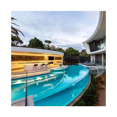 Schwimmbad für den Hinterhof Hochlichtübertragung Acryl Endlos Swim Spa Glasfaser Transparent