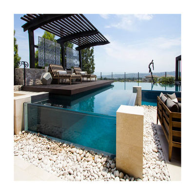 Transparentes 50 mm klares, dickes Schwimmbad für AUPOOL Dachterrasse Botschaftsgärten
