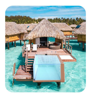 Klares, transparentes und endgültiges Schwimmbad mit Acrylpool für Ihr Resort