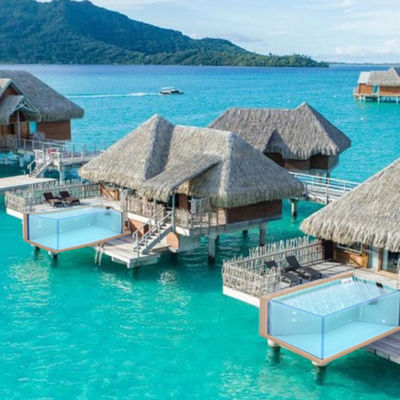 Durchsichtiger Innenbehälter FRP-Materialien Vorgefertigtes Schwimmbad für Luxus-Wasservilla Resort
