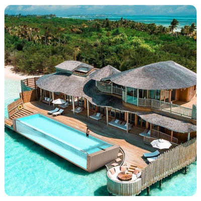 Integriertes Poolwasserreinigungssystem für das Water Villa Resort