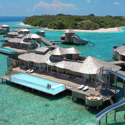 Durchsichtiger anpassbarer Modularpool über dem Boden für Trendy Island Resort Villa