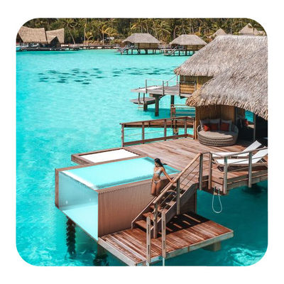 Resort Villa Hotel Schwimmbad mit Poolfenster vorgefertigt Modular und 100 mm Dicke