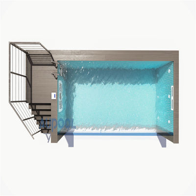 Flitter-Pumpe inklusive klares Acrylglas Vorgefertigtes Schwimmbad für Familiensport