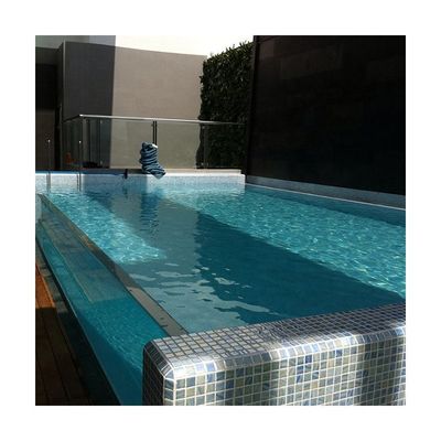 Maßgeschneiderte Acrylplatte Dicke Kaffeefarbe Glasfaser Hinterhof Sky Lap Pool Design