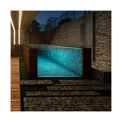 Maßgeschneiderter Container Pool mit Fenster Dusche Haus und Spa Hohe Lichtübertragung 93%