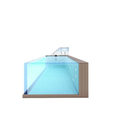 Familiensport über dem Boden Pool mit Acrylfenster und Edelstahlkonstruktion