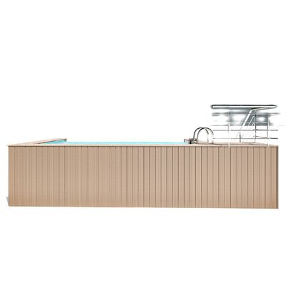 100 mm hohe Lichtdurchlässige Durchlässigkeit Aupool über dem Boden Glasfaser Schwimmbad