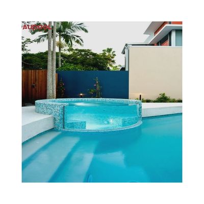 Großer, durchlässiger Acryl-Villa-Pool mit hoher Lichtübertragung und endlosem Spa