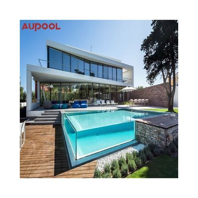 Großer, durchlässiger Acryl-Villa-Pool mit hoher Lichtübertragung und endlosem Spa
