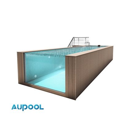 Familiensport über dem Boden Glasfaser tragbares Endlos-Schwimmbad mit Fliter-Pumpe