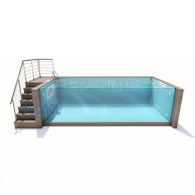 Jade eingelegtes Marmor Acryl Schwimmbad durchsichtiges fertiges Schwimmbad
