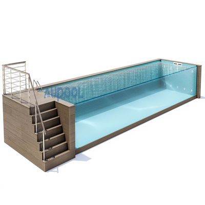 Jade eingelegtes Marmor Acryl Schwimmbad durchsichtiges fertiges Schwimmbad