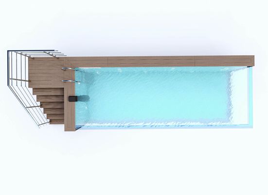 Designer-Schifffahrt-Container-Pools Acryl-Schwimmbad mit transparenter Gestaltung