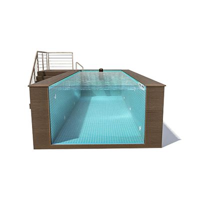 Schwimmbad aus Glasfaser mit hoher Lichtübertragung