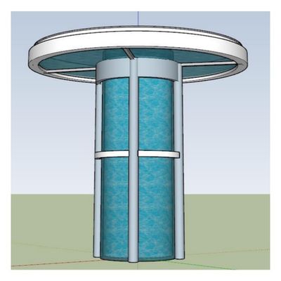 Acrylplattendicke 30 mm 950 mm Außen Acrylplatte für Schwimmbad