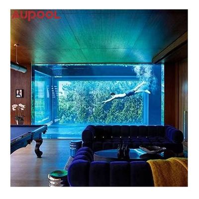 Vorgefertigtes Außenbecken Acryl Luxus-Plexiglas Stahlkonstruktion Schwimmbad
