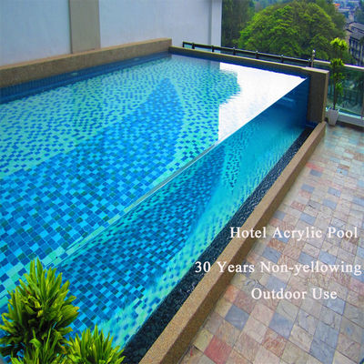 Villa Pool Außenrand bis Rand gehärtet Glasfaser Pool Glas Schwimmbad Wand