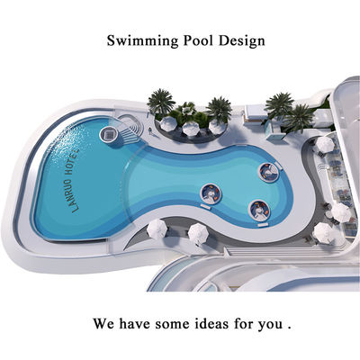 Villa Pool Außenrand bis Rand gehärtet Glasfaser Pool Glas Schwimmbad Wand