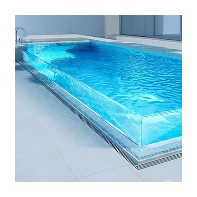 Schneidedienst Aupool Durchsichtige Glaswand Villa Schwimmbad für Hotel Hinterhof