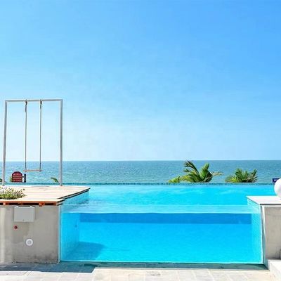 Hochtransparentes klares Acryl-Schwimmbad für Familien mit vielseitigem Baustoff