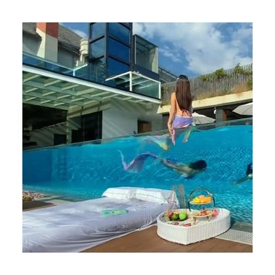 Durchsichtige Plastikfolie Gymnasein Dickglas-Acryl-Schwimmbad mit Luftpumpe