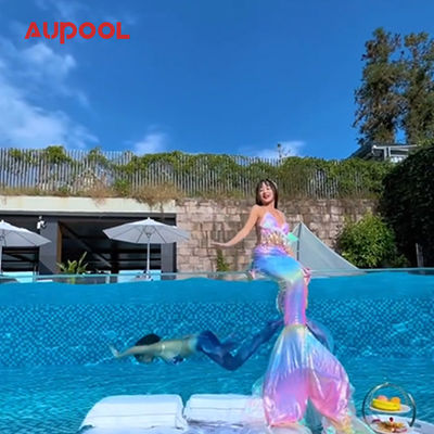 Schwimmbad im Freien Schwimmbad aus dickem Glas durchsichtigem Kunststoffblech Acryl-Schwimmbad