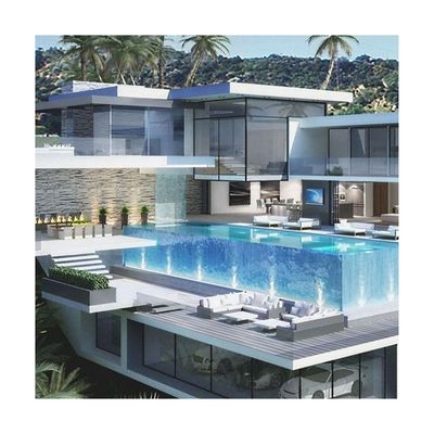 Salzwasserbecken Klarer Dicke Behälter Spa Plexiglas-Panel Unendliches Acryl-Schwimmbad