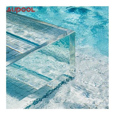 Acrylglasfaser über dem Boden Sky Pool für Luxus-Ozeanarium-Erlebnis im Freien