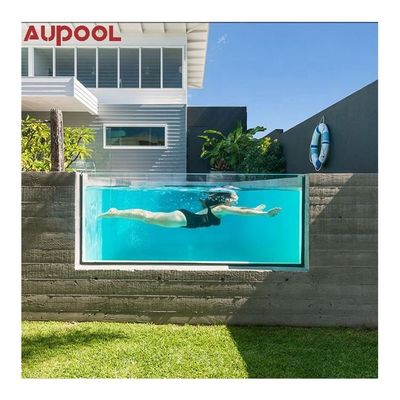 Schwimmbad aus Acrylglas mit hoher Oberflächenhärte in einem vorgefertigten Container